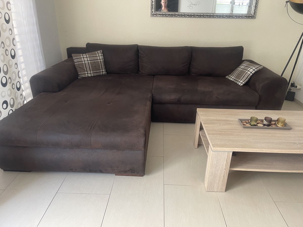 Conforama Sofas: Ecksofa braun Microfaser – Gebraucht aus Gossau ZH von Smarea 1