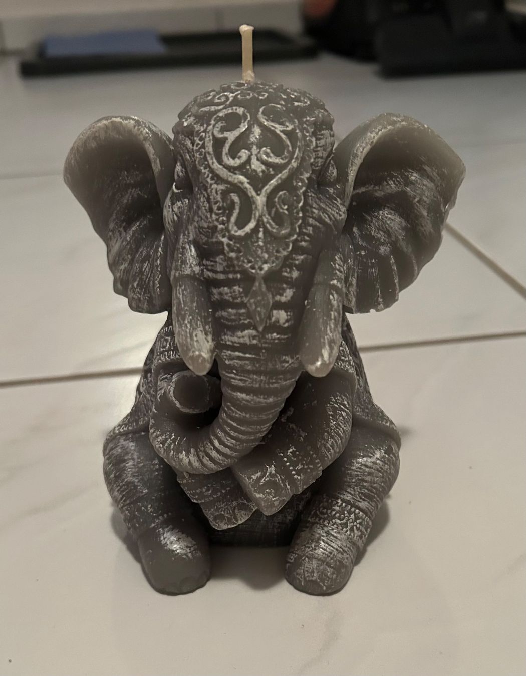 Candele: Kerze Elefant grau – Usato da Gutenswil venduto da walker60