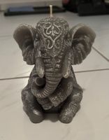 Kerze Elefant grau