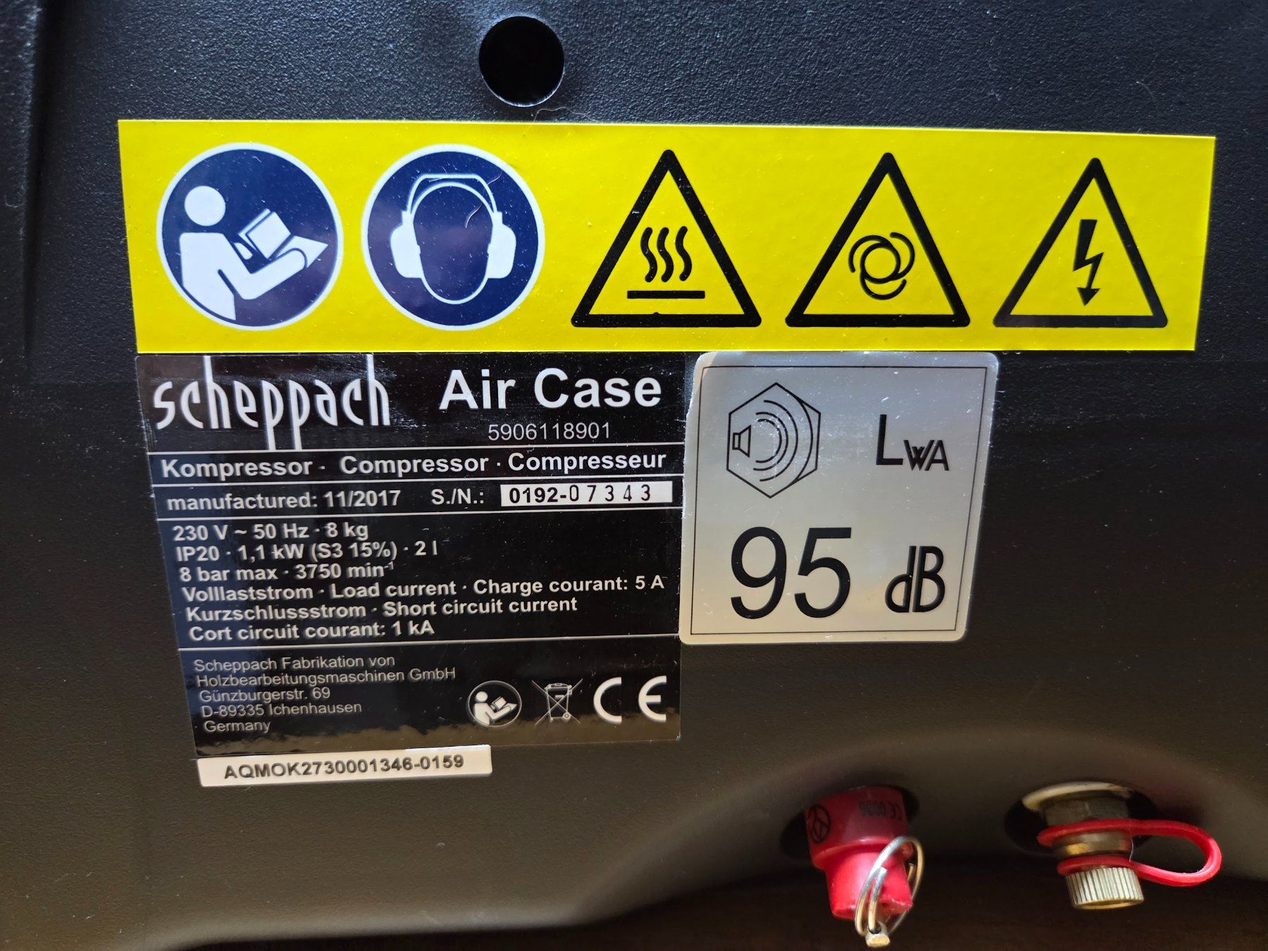 Scheppach Compressori: Scheppach Druckluft-Kompressor Aircase 2 l, 8 bar – Usato da Wiesendangen venduto da dblunk 3