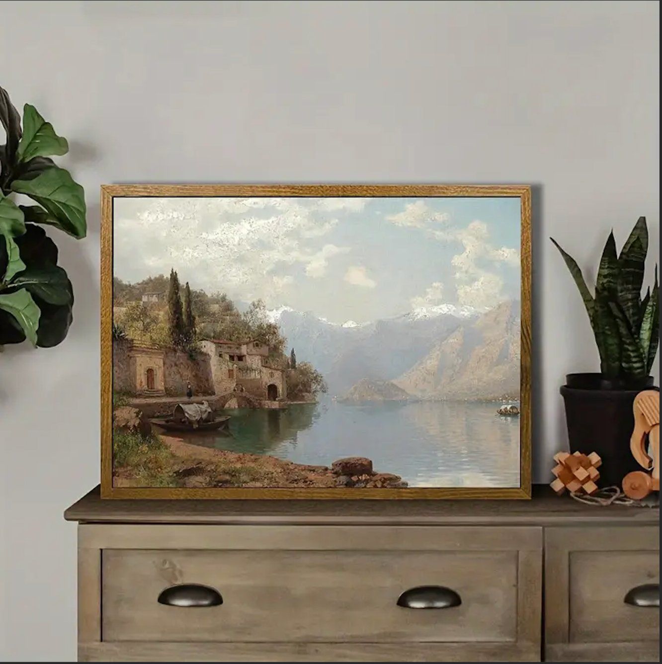 Dipinti: Beautiful lake Framed Canvas Poster – Usato da Chavannes-Renens venduto da dun_zff6 1