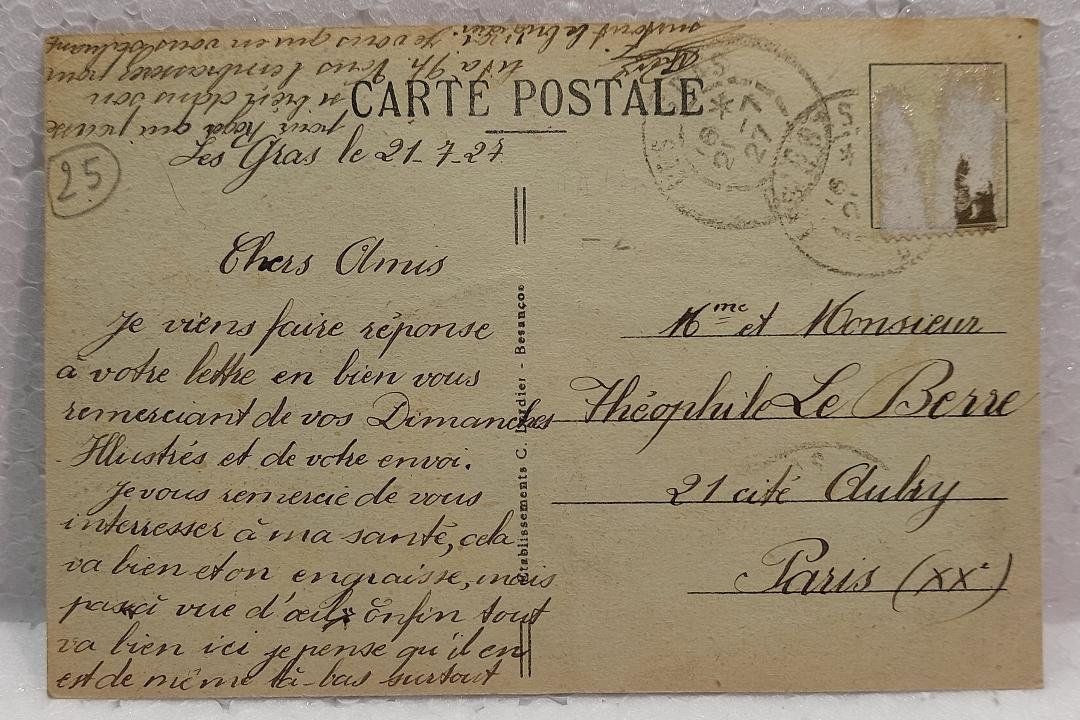 Cartoline postali: LES  ÉCHELLES  DE  LA  MORT - Frontière Franco-Suisse - 1927 – Usato da Delémont venduto da Domdom1 1