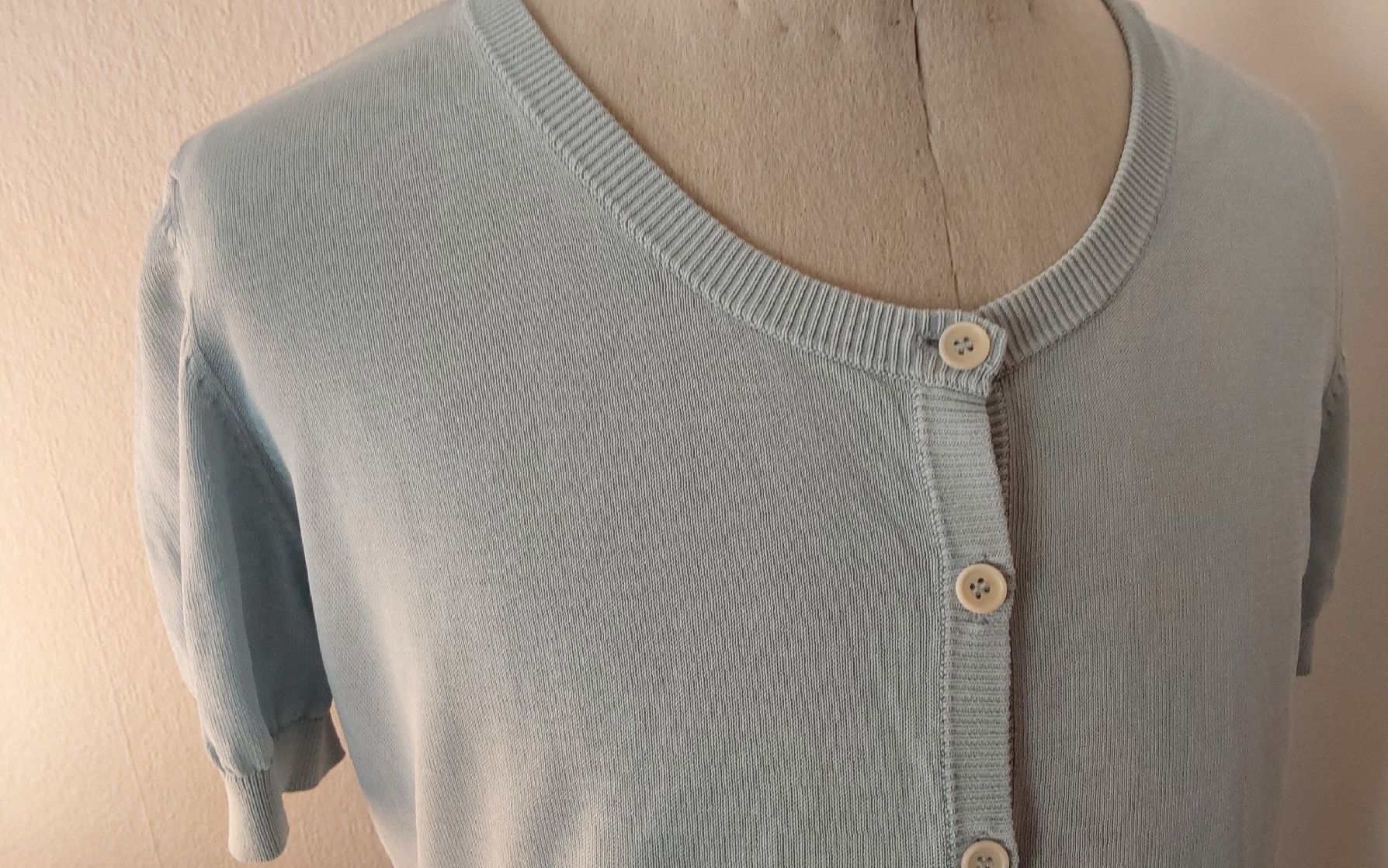 Akris Giacche: Strickjacke AKRIS punto 38 hellblau Baumwolle – Usato da Köniz venduto da scopello12 1
