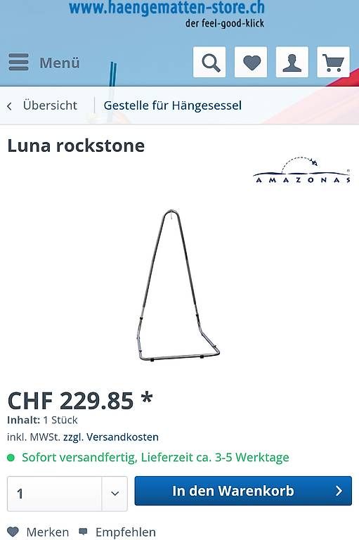 Hamac: Hängematte Luna Rock Stone – D'occasion à Locarno par ama_7bm7