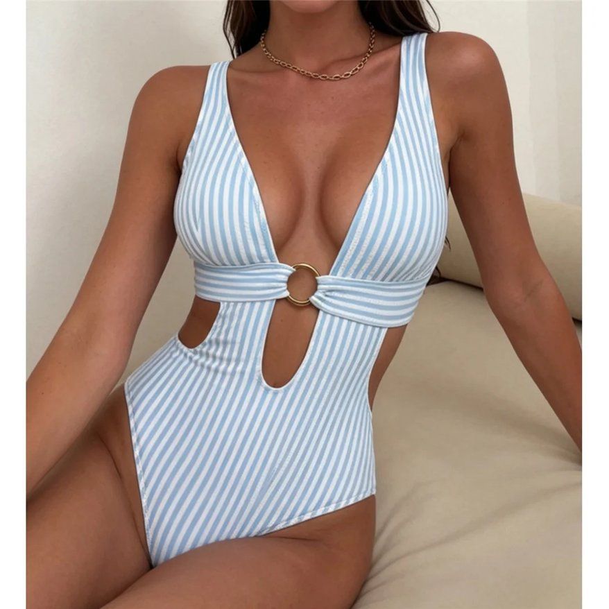 Costumi da bagno & Bikini: Badeanzug V-Ausschnitt Summer Maillot de bain - S M L – Nuovo e nell'imballaggio originale da Lausanne venduto da MONO-SELECTION