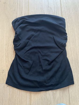 Top bandeau Bershka noir, taille XS