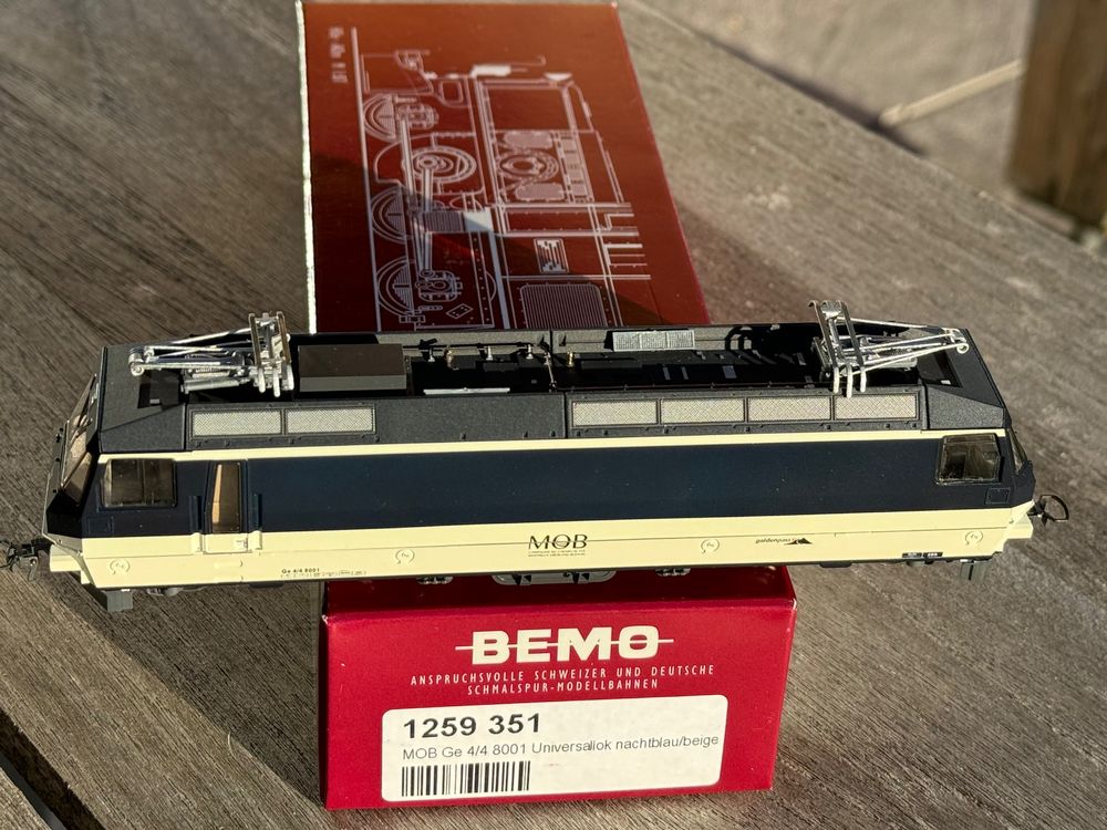 Bemo Modelleisenbahnen: Bemo MOB Ge 4/4 8001 neues Design H0m ESU SOUND V5 – Gebraucht aus Goldau von Bergsturz1806 1