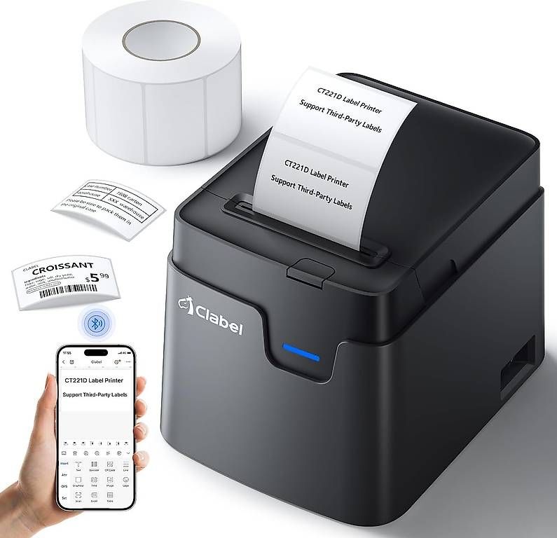 Stampanti: CLABEL 221D Bluetooth Etikettendrucker Thermo – Nuovo (secondo la descrizione) da Kreuzlingen venduto da Best-Deal-Oase