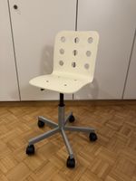 IKEA Kinder-Bürostuhl mit Rollen, höhenverstellbar, weiss, 