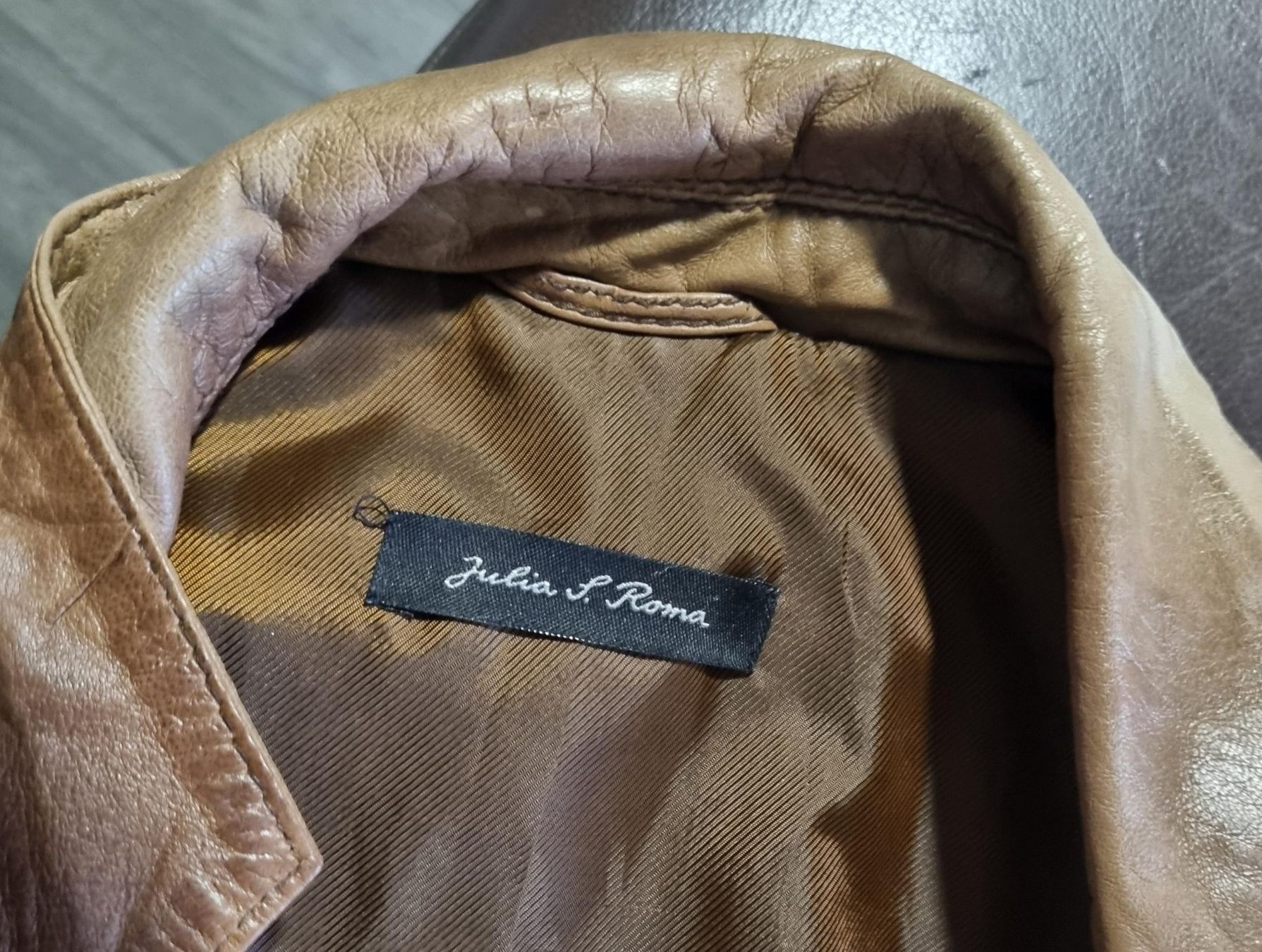 Vestes: Beige Lederjacke Julia S. Roma – D'occasion à Uetliburg SG par mafrey63 3