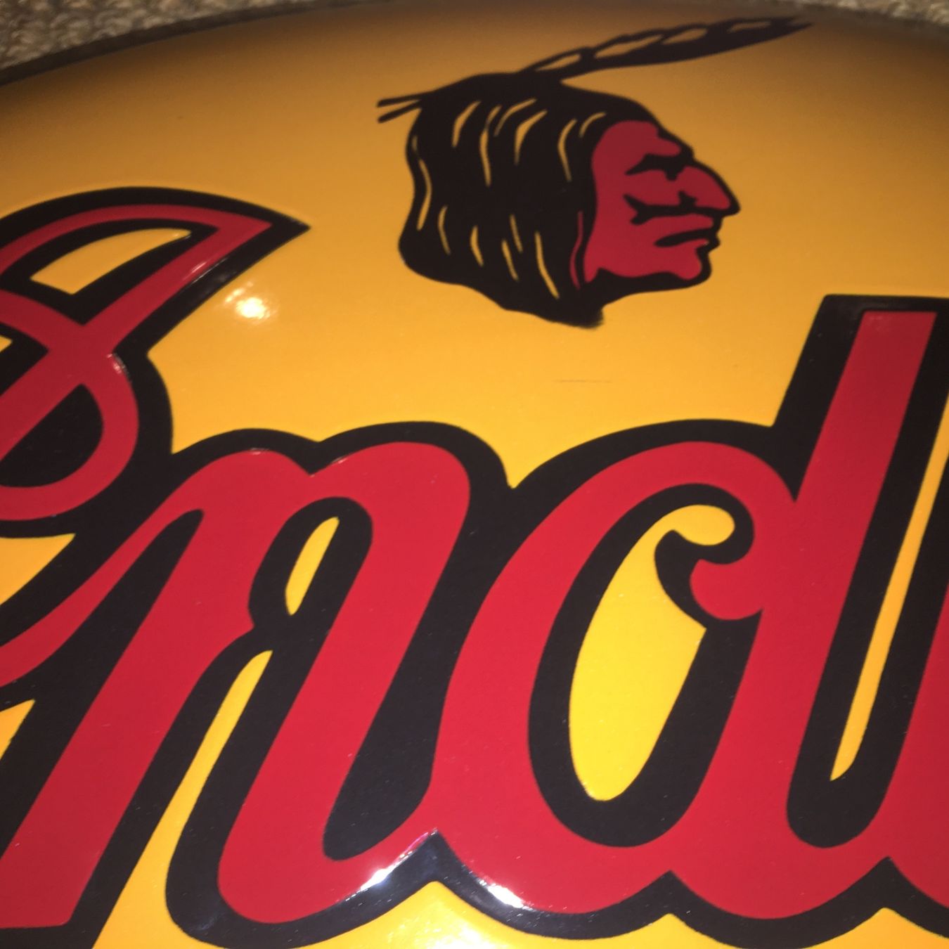 Indian Motorcycle Schilder: Indian Motorcycles Emailschild massiv – Neu (gemäss Beschreibung) aus Schaffhausen von MotoSH 1