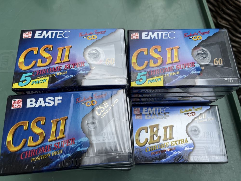 LOT 6 Cassettes EMTEC CS CE II Chrome 90 MC Kassetten Tapes OVP Neuves