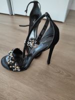 Louis Vuitton Sandalen schwarz mit Steinen Grösse 36