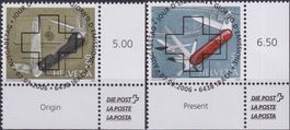 2006, Nr.1209+1210 "Taschenmesser" mit ET-Voll-Stempel.