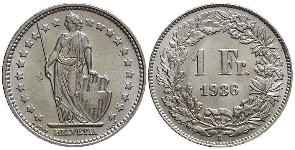 Tutti le monete: 1 Franken 1936 – Usato da Chiasso venduto da Novamarketing