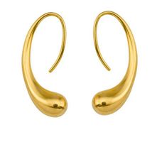 18k gold Modern Tear Drop Earrings