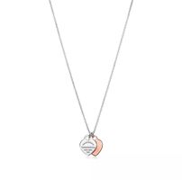 🩵 Tiffany & Co. Doppelherzhalskette mit Rubedo Herz 🩵
