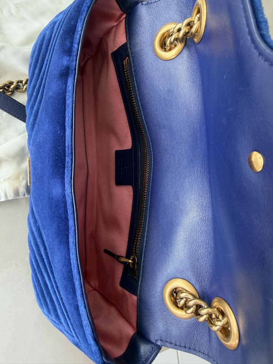 Gucci Borse da donna: Gucci Marmont Velvet Blue – Usato da Luzern venduto da Babs8519 4
