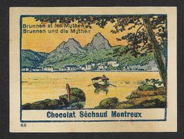 Chocolat Séchaud Montreux : BRUNNEN et LES MYTHEN (1920s)