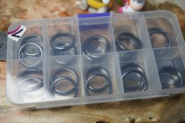 Hämatit Ringe    Set: 20x Stück in Box set1