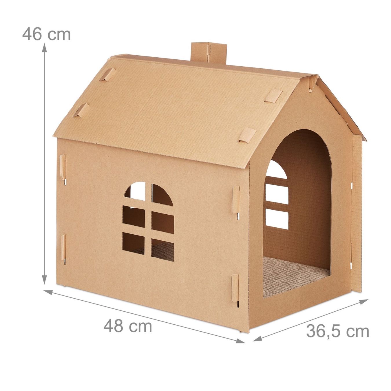 Katzenbaum - Kratzbaum: Katzenhaus aus Karton mit Kratzbrett – Neu und originalverpackt aus Gerlafingen von Tsuru 1