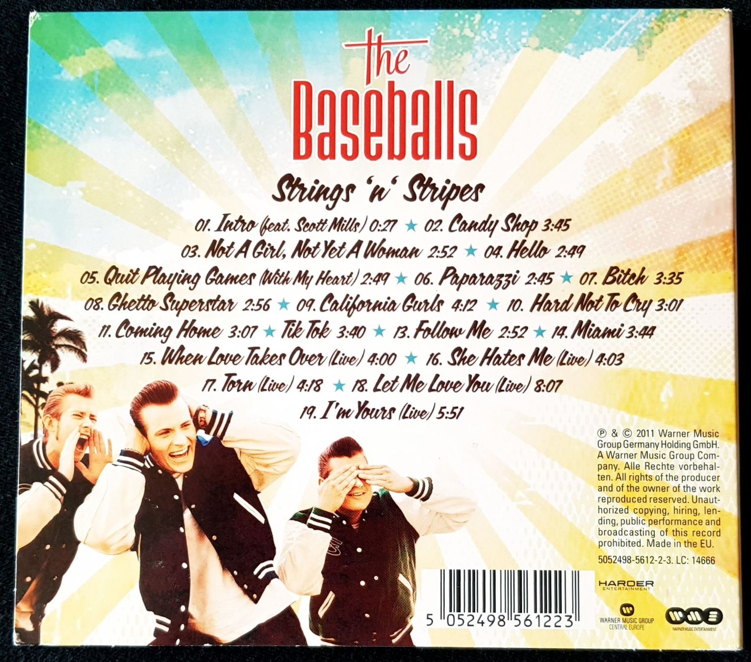 CD: The Baseballs – Strings 'N' Stripes - CD - 2011 - Digipak – Usato da Uster venduto da Zardodel 1