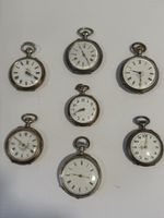 800 Silber  7 Stk Kleine Taschenuhren Laufen alle