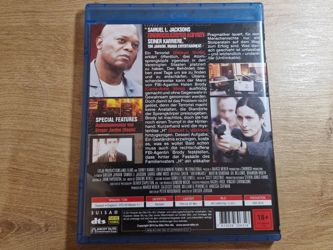 Tutti i DVDs: Unthinkable (2010) RAR Bluray – Usato da Pfungen venduto da Whitie 1