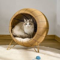 Rattan-Katzenhöhle, Katzenkorb, Katzenbett, Hundebett
