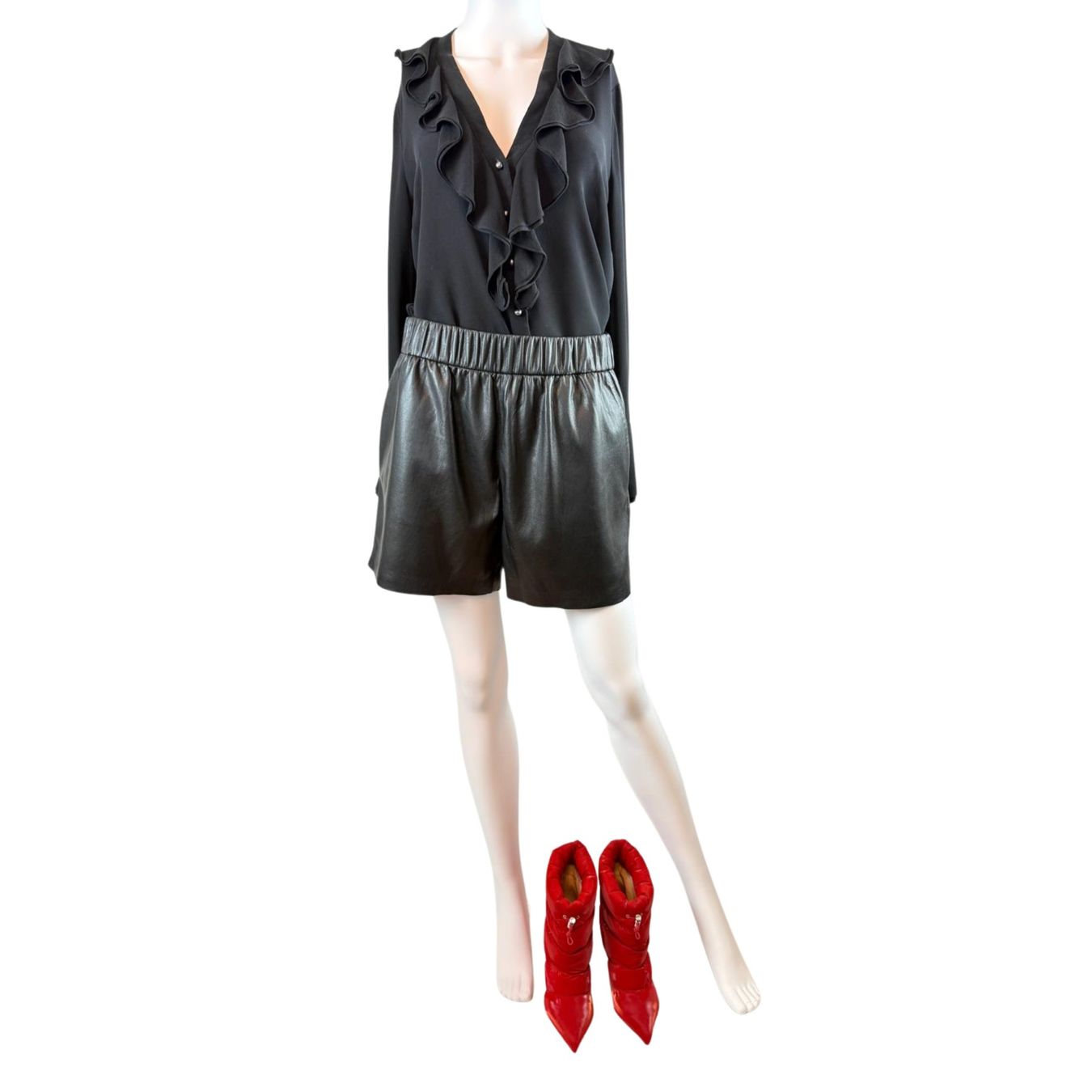 Anine Bing Pantaloni: Anine Bing, Ledershorts, Grösse L – Nuovo (secondo la descrizione) da Oberarth venduto da SSS. 1