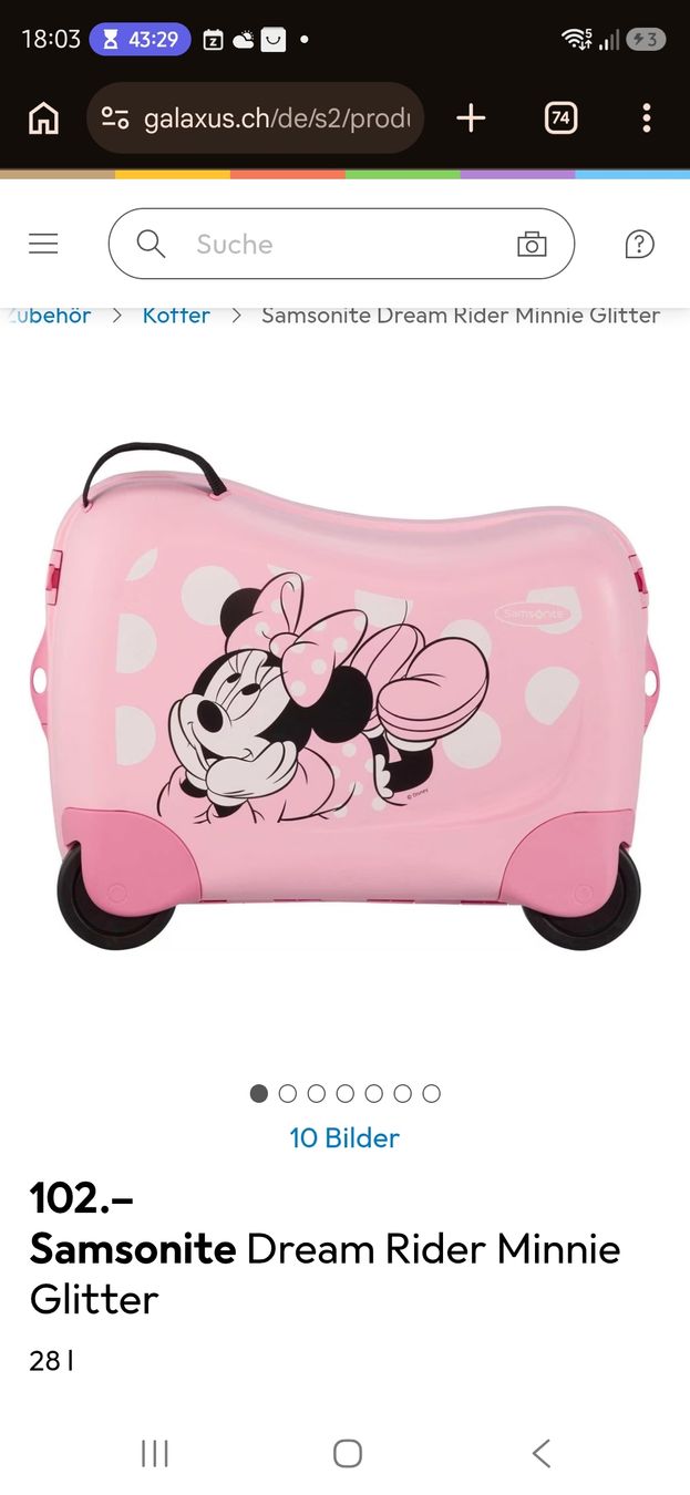 Samsonite Valigie: Samsonite Kinderkoffer Minnie Mouse – Usato da Steinmaur venduto da DS89 2