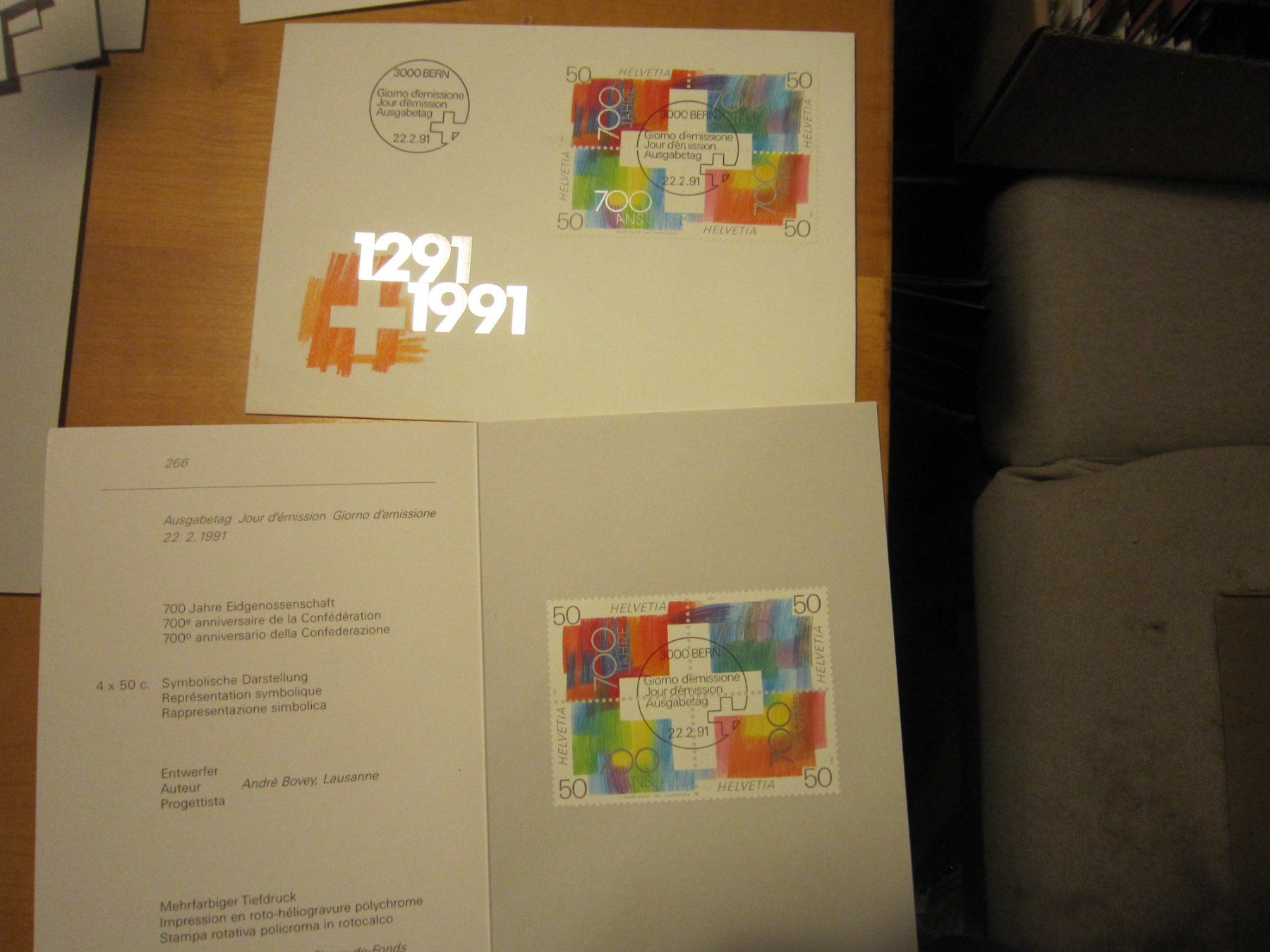 Alle Briefmarken: CH 1991 FDC Serien und Ptt Blätter – Gebraucht aus Gordola von Polentaefung 3