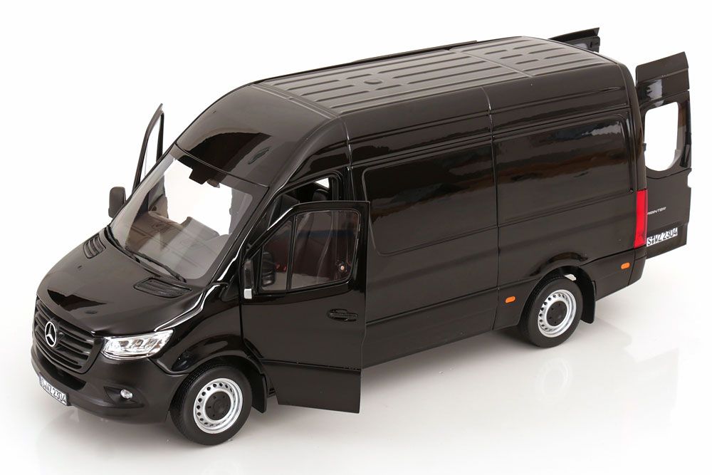 Mercedes-Benz Modellini d'auto: MERCEDES SPRINTER 2018 SCHWARZ 1:18 NOREV – Nuovo e nell'imballaggio originale da Suhr venduto da Moebelsiralfred 2