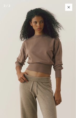 Adanola Cinch Hem Sweatshirt