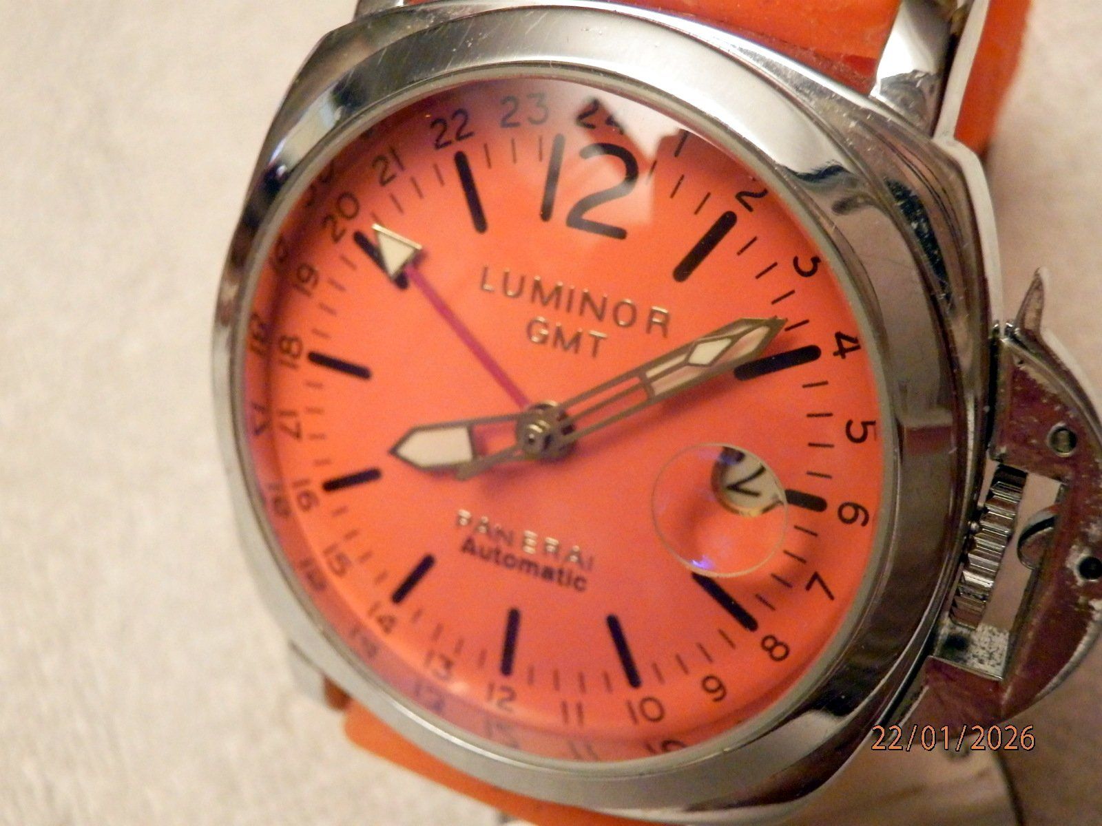 Panerai Montres: Panerai Luminor, GMT, Automatic, Datum, Kronenschutz, 44mm – D'occasion à Ueberstorf par dinbau 9