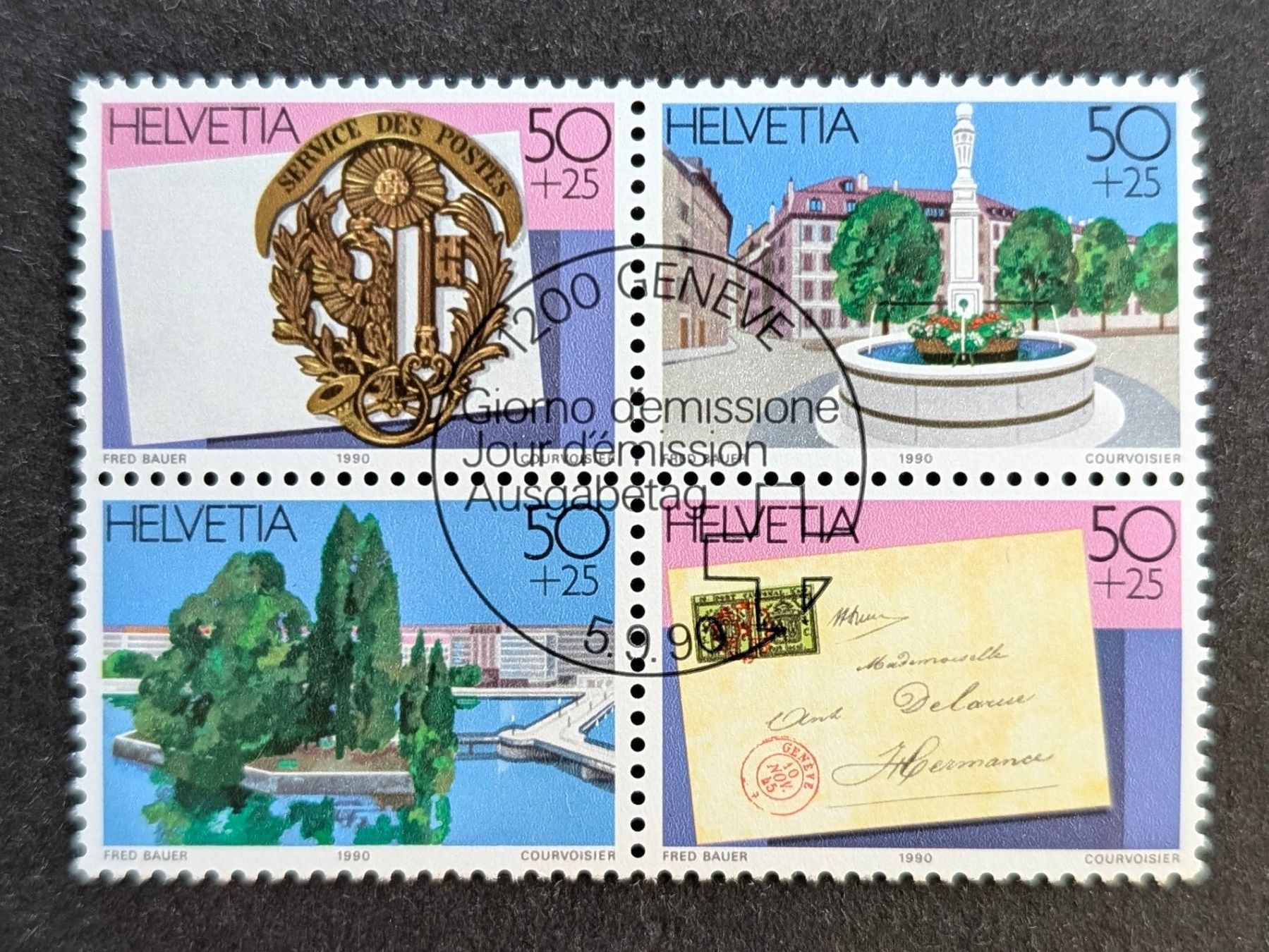 Tutti i francobolli: W68-71/"NABA Genf Einzelwerte" ET 4er Block (1990) – Nuovo (secondo la descrizione) da Hittnau venduto da stamps_and_coins