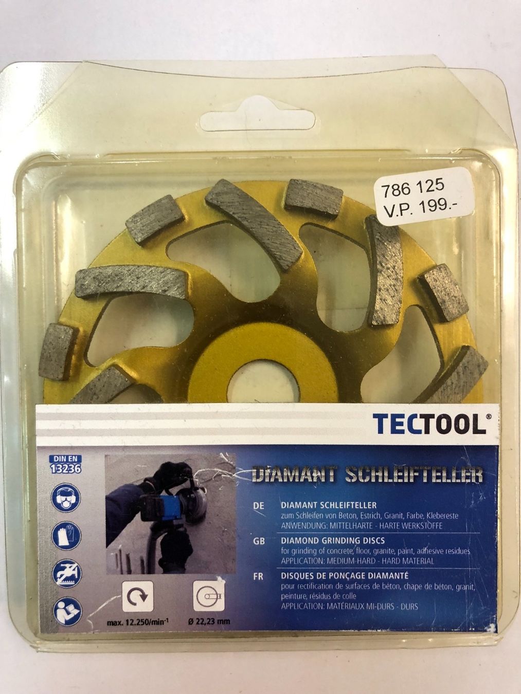 Tutti gli attrezzi: Diamant Topfscheibe TECTOOL  125x5,0x22,2 mm – Nuovo e nell'imballaggio originale da Wagen venduto da Aloeveragold