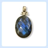 Labradorit blau Anhänger - Kette