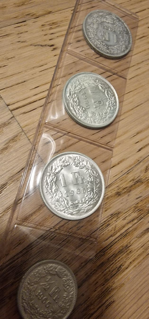 Alle Münzen: 3x 1.- silber /1x 50Rp. – Gebraucht aus Arbon von sar_l7ll 2