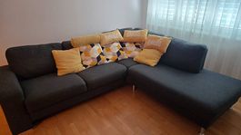 GÜNSTIG Ecksofa antrazit