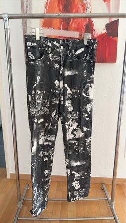 Jaded London Jeans, Schwarz/Weiss, Grösse W32