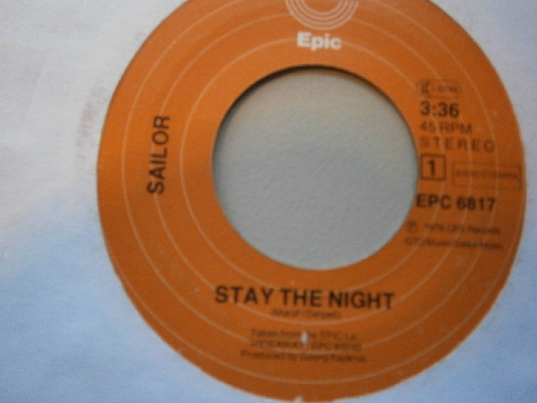 Dischi in vinile: Vinyl-Single Sailor - Stay The Night – Usato da Langenthal venduto da Modo39