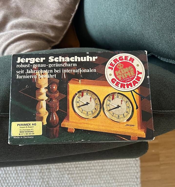 Giochi: Jerger Schachuhr aus Holz  mechanisch – Usato da Horgen venduto da FidelityAudio 1