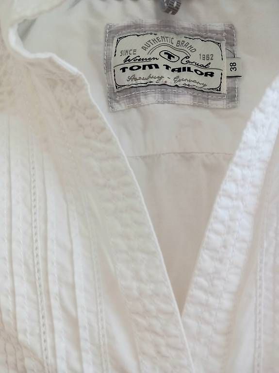 Tom Tailor Camicette: Bluse weiss Tom Tailor, Baumwolle, Gr. 38 – Usato da Adliswil venduto da JanineT. 1
