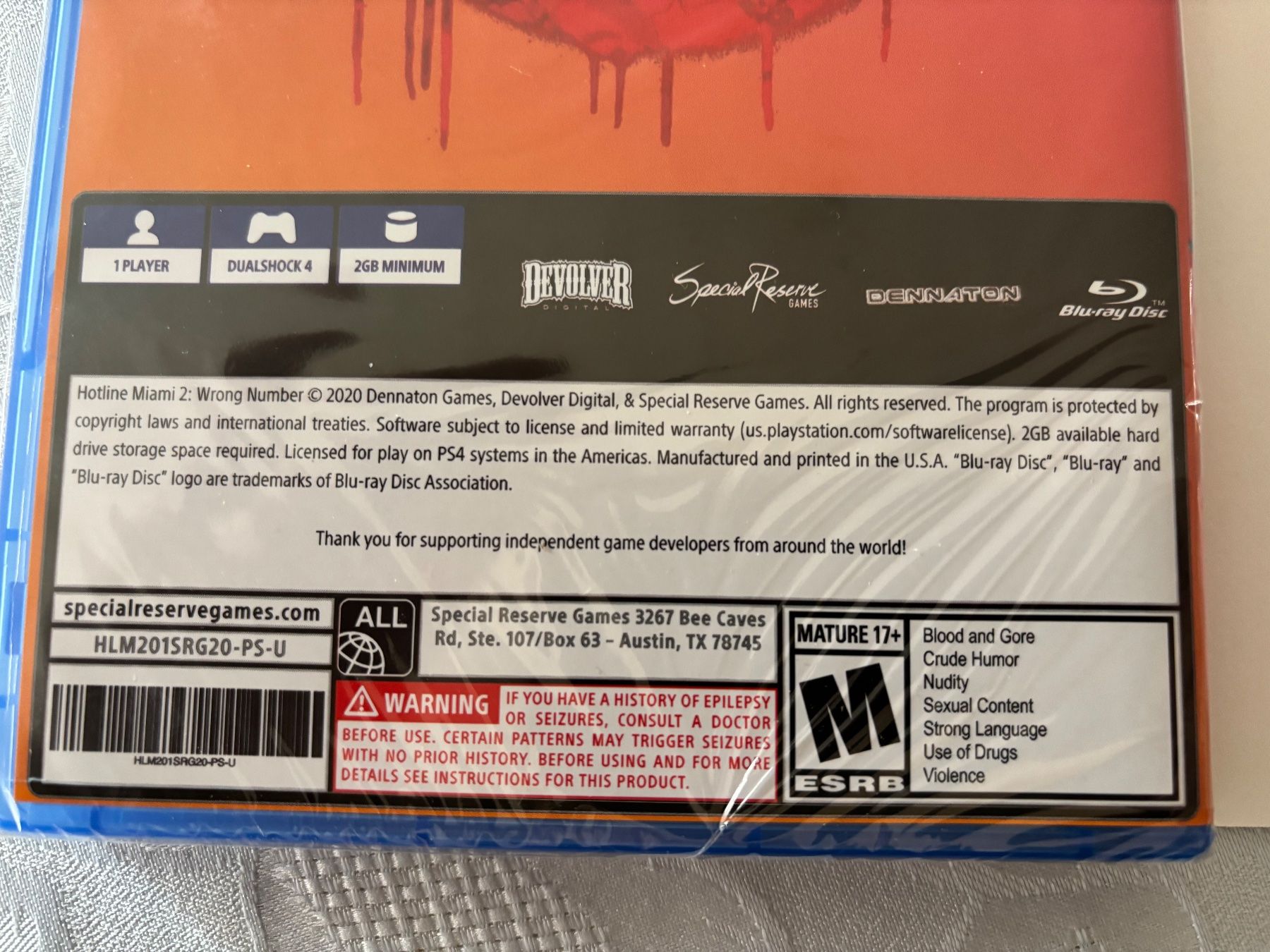 Giochi: Hotline Miami 2 Wrong Number (Nachpressung) NEU – Nuovo e nell'imballaggio originale da Frenkendorf venduto da gelbeZinnie 3