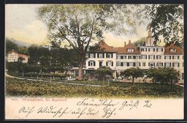 AK Weissbad, Partie am Kurhaus, 1905