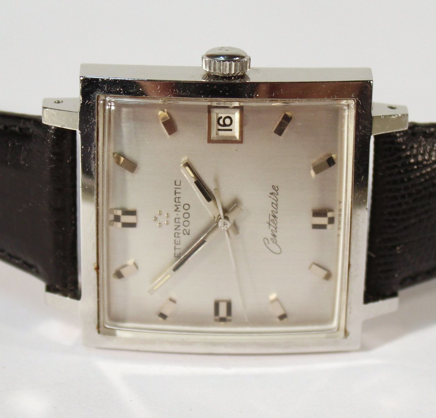 Eterna Uhren: Vintage Eterna Matic 2000 Centenaire Automatic Stahl Datum – Gebraucht aus Zürich von  2