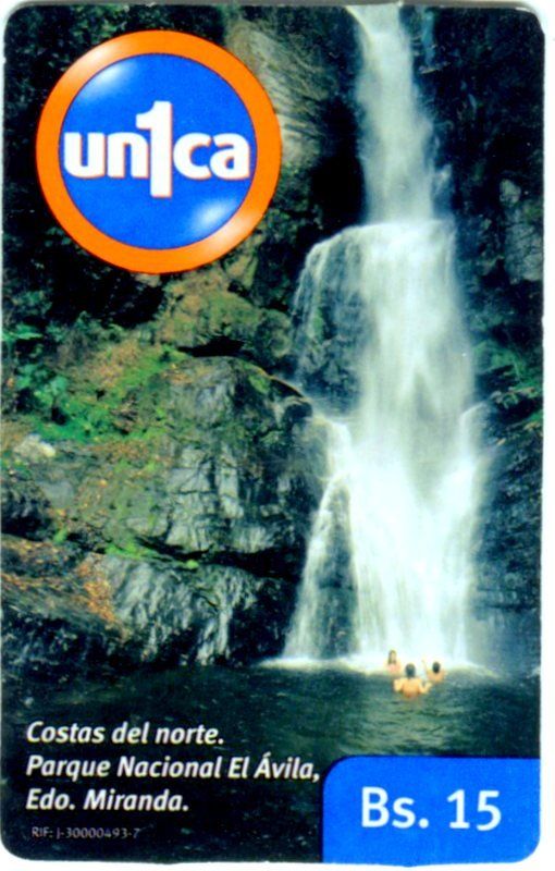 Schede telefoniche: Telefonkarte "Wasserfall". Venezuela – Usato da Basel venduto da Butsch5