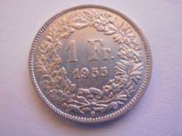 1 Fr. 1955 silber  gute Erhaltung