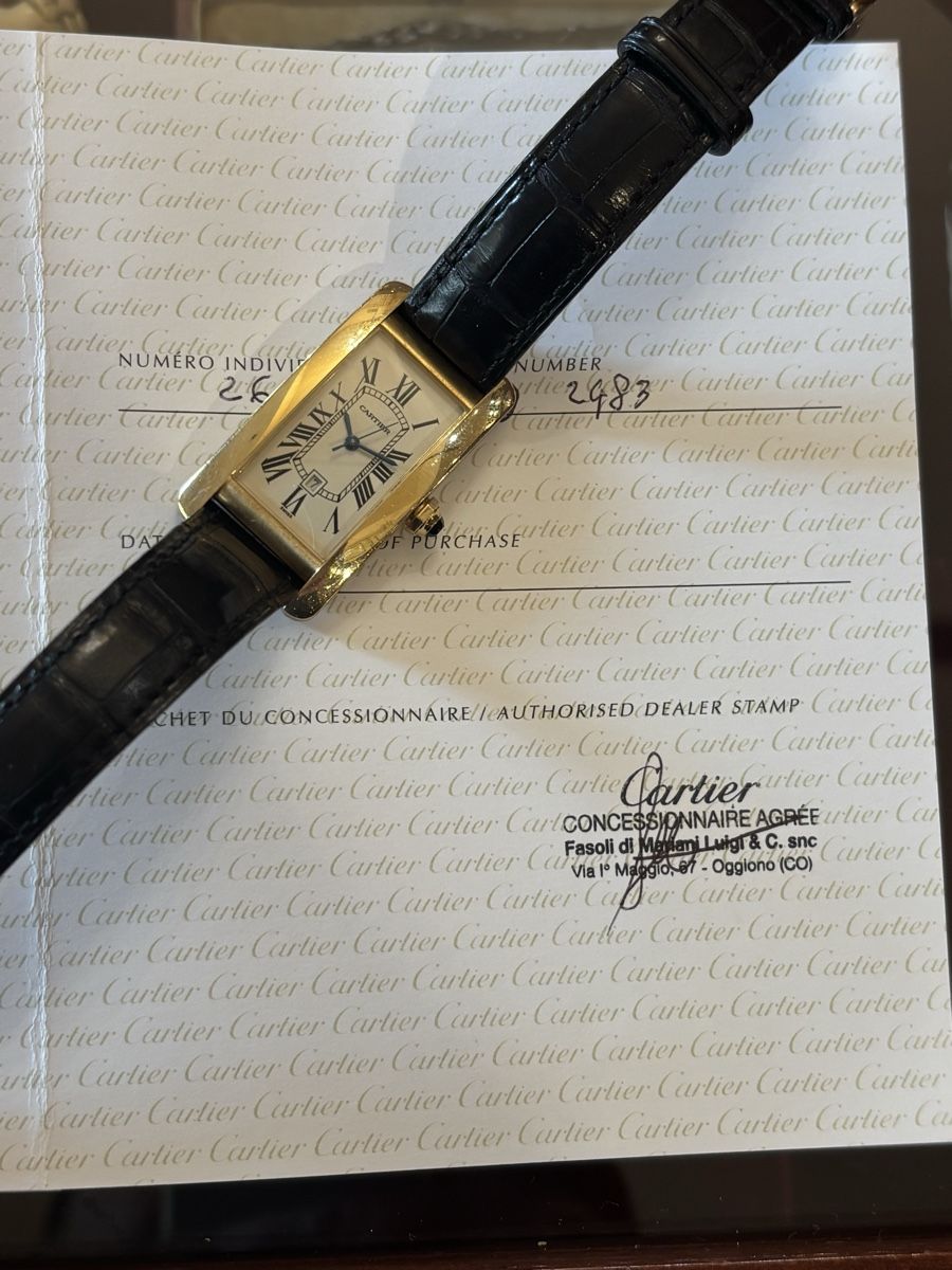 Cartier Orologi: Cartier Tank Americaine Oro Automatico – Usato da Mendrisio venduto da TicinoWatchLab 7